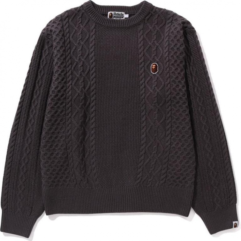 BAPE x OVO Cowichan Sweater Grey